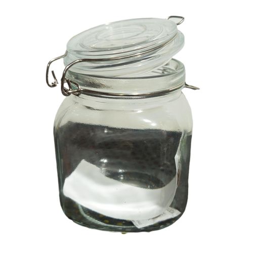 Glass Food Jar With clamp Air Tight Glass Lid 1500 Ml
