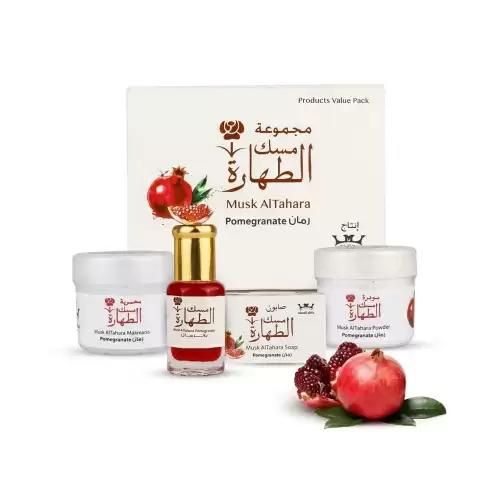 مجموعه مسك الطهاره برائحه الرمان من حامل المسك