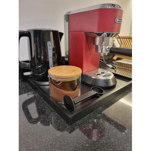 modern decorative coffee tea tray, large wooden serving kitchen counter platter, contemporary rectangular trays for table organizer, rustic plates for living room bathroom bedside decor