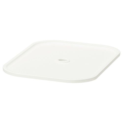 Lid White TROFAST lid, square, plastic, fits 42x30 cm boxes, slight handle