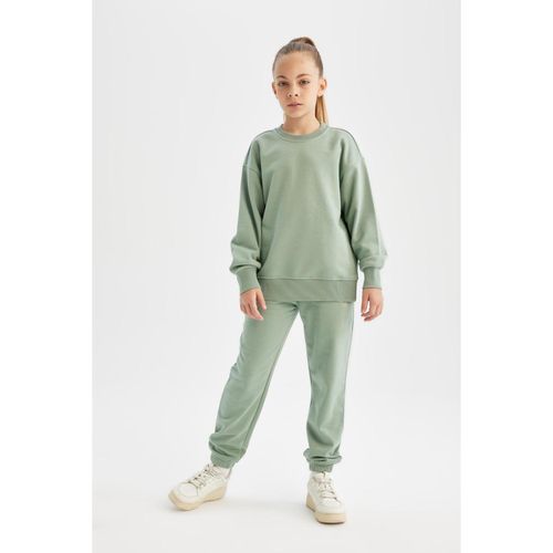 Girls' Printed Elastic Waist and Cuff Pocketed Jogger School Sweatpants