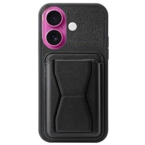 iPhone 16 Case with Stand, Magnetic Car Mount & Card Holder
