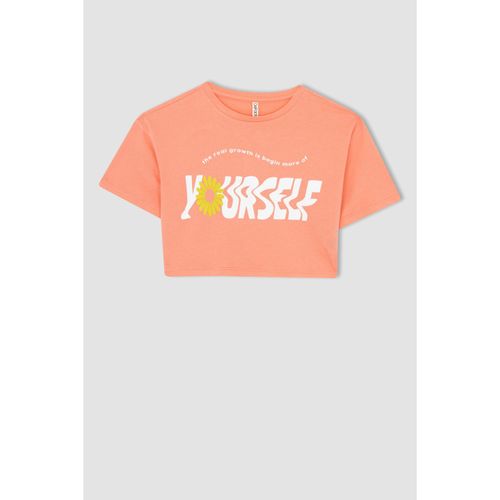 Knitted Short Sleeve T-Shirt - Pink