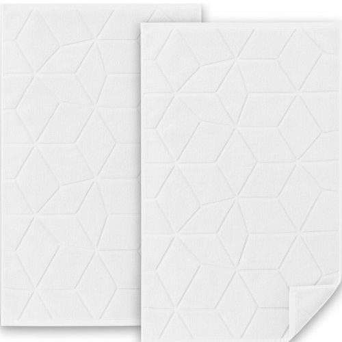 Thick Terry Bath Mat Floor Towel (1000 GSM) - 100% Cotton – Set of 1 Piece Everyday Comfort for Your Feet Soft Touch, Strong Absorption & Elegant Look - 50 * 70 cm - Diamond Edition