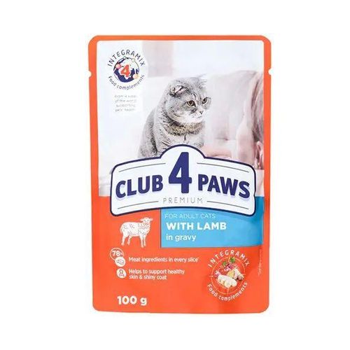 CLUB 4 PAWS Cat Food With Lamb 100 G