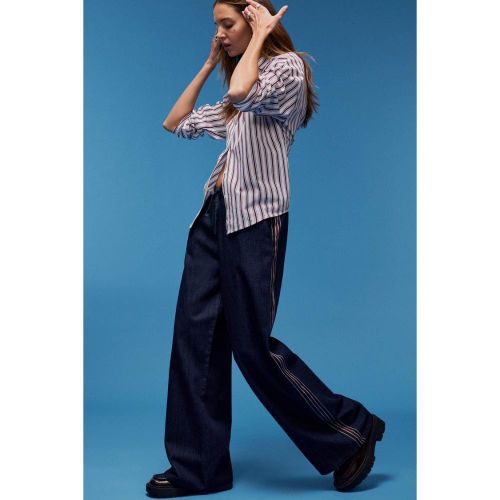 Woman Pull On Trousers - Blue Black