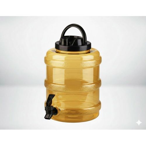 Smoothie Collar Water and Juice Dispenser with Tap Gold 47 Liter 21 x 18 x 26 cm BPA Free with Textured Handle