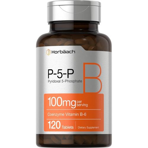 Premium P-5-P Activated Vitamin B6 100mg - Advanced Bioactive Support for Daily Energy Production, Nervous System Harmony & Vitality, 120 Tablets Bundle with Practical Pill Box, 4-Month Supply