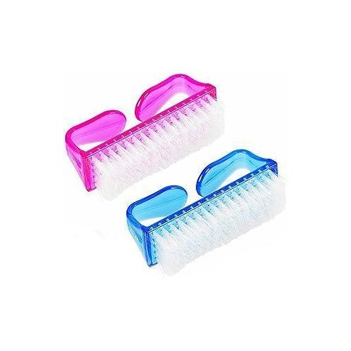 مجموعة فرش الأظافر، عبوة من 2، فرشاة تنظيف وفرك، فرش باديكير، جودة عالية وأداء متميز، مقبض بلاستيكي، تصميم مريح، ملمس ناعم