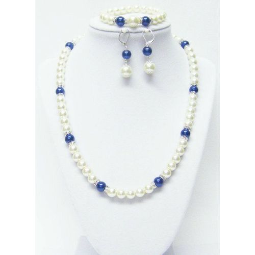 Mallorca Pearl Necklace With Spacers With Earring
