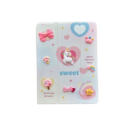 Ecosystem Cases Cartoon 3D Silicon Flip Cover for iPad Air 13 inch Case M2 2024 / iPad Pro 12.9 inch Case (6th/5th/4th/3rd Gen 2022/2021/2020/2018), Cover with Pencil Holder For Kids, (Sweet)