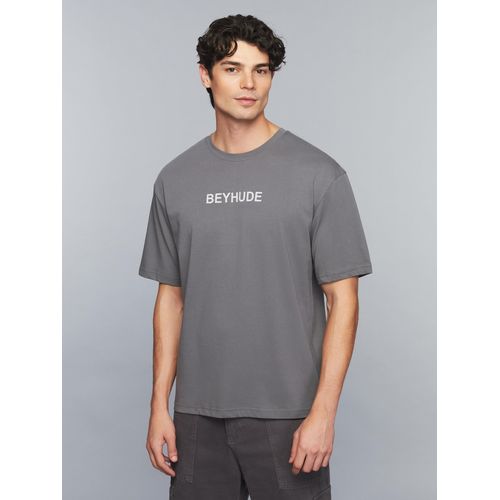 Crew Neck Slogan Printed Jersey Men's T-Shirt