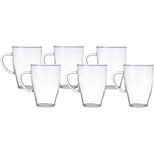 agata tea mug 0,35l (6-pcs set),borosilicate (heat-resistant) glass, suitable for hot drinks.