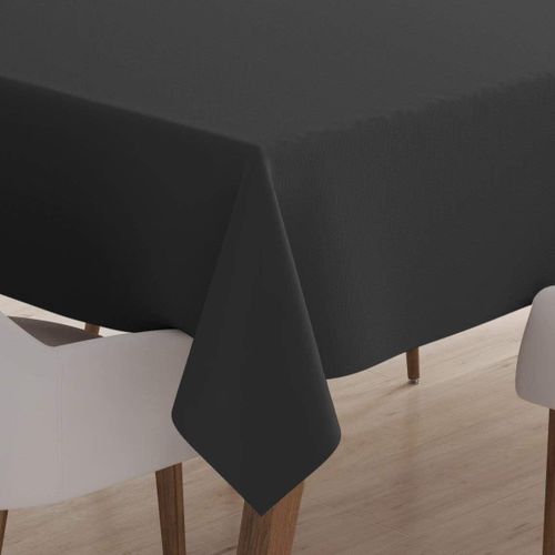 Tablecloth size 145 * 275 - Soft cotton material - Bright and colorfast (black)