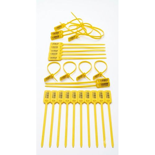 Plastic security locks with serial number and barcode for sealing
