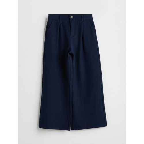 Wideleg Pleated Girl's Trousers