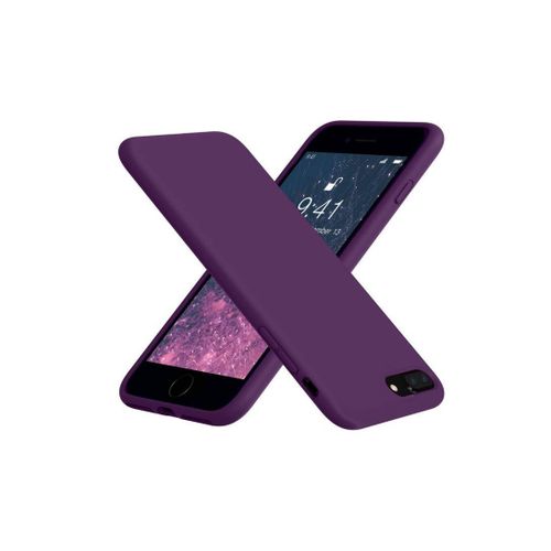 Compatible with iPhone 7 Plus Case, Liquid Silicone Case, Full Body Protective Cover, Shockproof, Slim Phone Case, Anti-Scratch Soft Microfiber