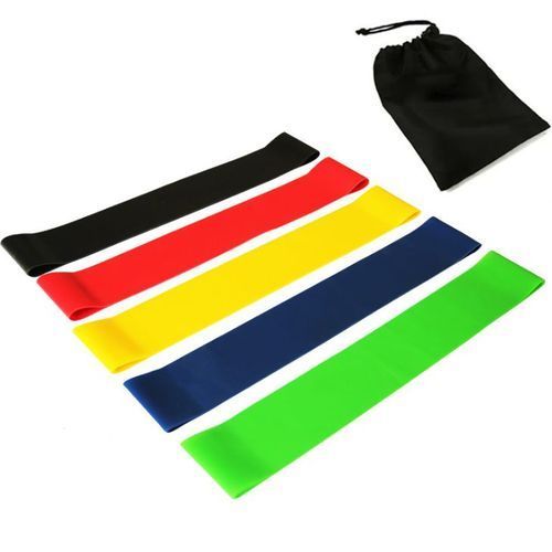 5PC Gradient Natural Latex Tension Band Fitness Pull Ring Elastic Band