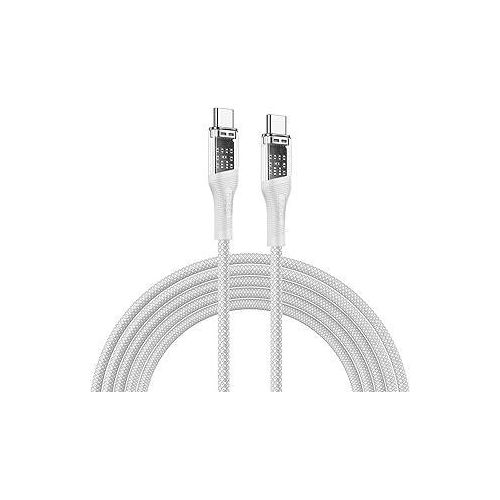 Hoco U111 - Transparent Discovery Edition Fast Charging And Data Transmittion Cable 60W - 3A - 12M USB-C To USB-C Plug Compatible With Samsung Huawei Xiaomi Oppo - Grey
