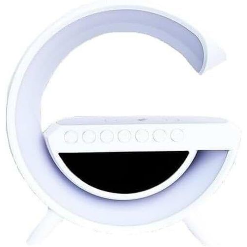 Wireless Charger Night Light for Mobile Phone Bluetooth Speaker Alarm Clock Table LED Light All in One Bedroom Living Room Office Gift BT-3401 Multicolor Large