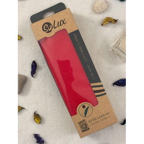 HARD Japanese Loofah color RED / bath loofah / exfoliating towel / shower loofah