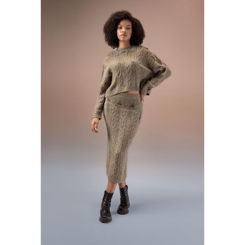 Woman Slim Fit Knitwear Skirt