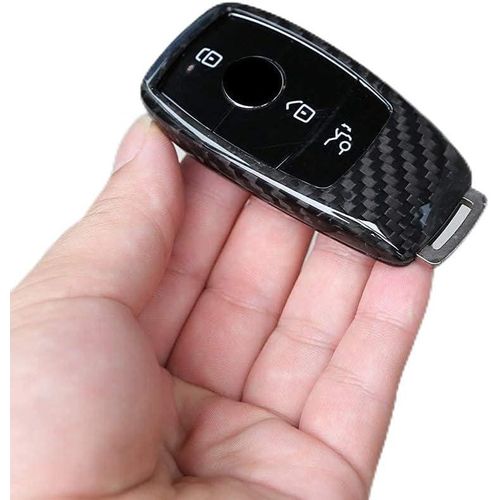 Car Remote Key Fob Case Shell Repalcement Carbon Fiber Key Shell Case Cover Trim for Mercedes Benz E Class W213 2016 2017 2018 for Mercedes Benz S Class W222 2014 2015 2016 2017 2018