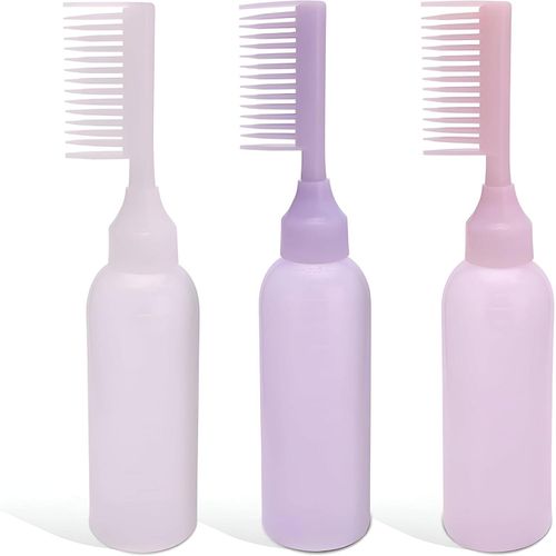 Root Comb Oil Dispenser Bottle Designed for Hair Includes Professional Applicator Brush and Graduated Scale Perfect for Effective Hair Dye Application and Styling Products