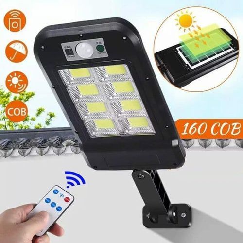 160LED Solar Wall Lamp Outdoor Street Lights Waterproof Security Lighting Remote Control Motion Sensor Solar Powered Light for Gazebo,Garden,Garage,Yard,Patio,Lawn,Balcony