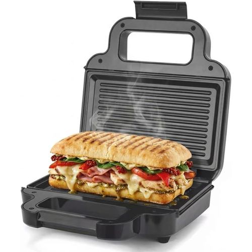 Professional Sandwich Maker 800W, Panini Grill with Non-Stick Coating, Temperature Control and Cool Touch Handle, KC1320