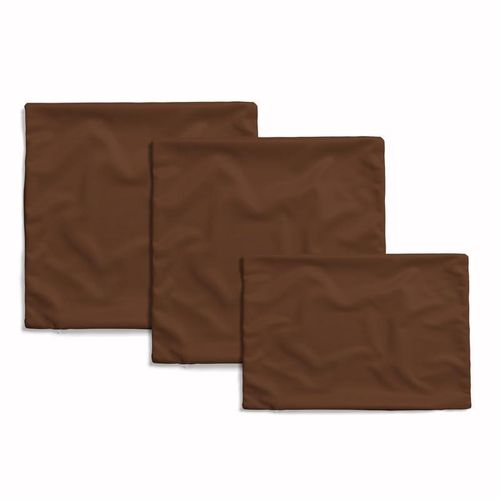 HOME velvet Plain Cushion set 2 cushions cover size 40W x 40L CM,1 Cushion Size 45W x 30L CM Brown