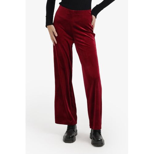Velvet Wide-Leg Pants