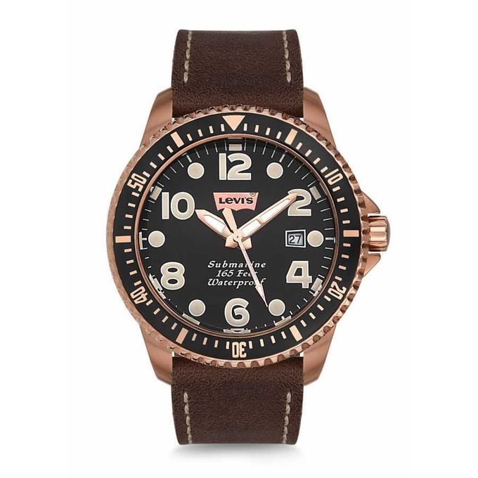 Levi's watches LTJ 0203 Leather Watch for Men - Brown price in Egypt ...
