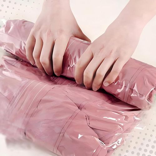 Convenient Clear Compression Storage Bags with Hand Pump - Ideal for Storing Items Includes Easy Squeeze Hand Pump Reusable Provides an Airtight Seal Space Saving Design 6 Medium