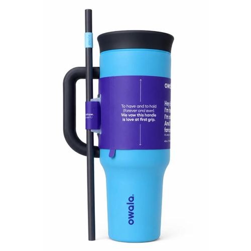 Owala 40oz Big Handle Tumbler With Straw And 2-in-1 Lid, Ocean Blue