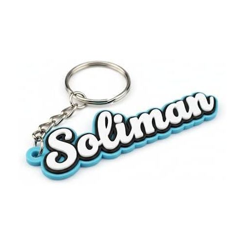 Soliman Keychain - Personalized Name Keychain - Soliman Personalized Gift for Friends, Family, Lovers, Best Friend, Birthday, Anniversary, Graduation, Christmas, Valentine's Day, Keepsake Jewelry