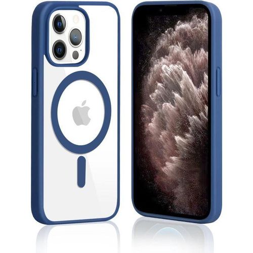 Compatible with iPhone 12 Pro Max Magnetic Case with MagSafe, Slim Scratch Resistant and Drop Proof Case - navy blue