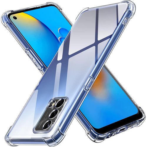 Transparent anti-shock protection follicots made of soft silicone and polyurethane heat resistant with a thin and light design compatible with the mobile OPPO A74 4G network of iVoler