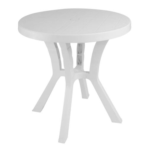 Carmin Plastic Round Table, 60 cm - White