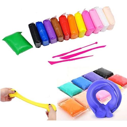 Light DIY Soft Creative Colorful Playing Clay Art & Craft Toy Kit - Pack of 3