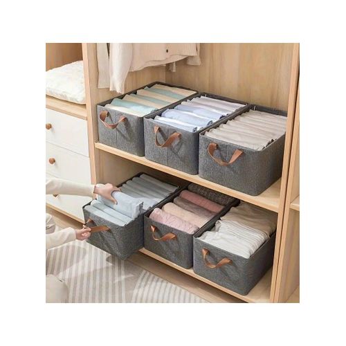 Oxford Storage Box for Clothes, Towels, Bedding, Foldable, 48*30*18cm
