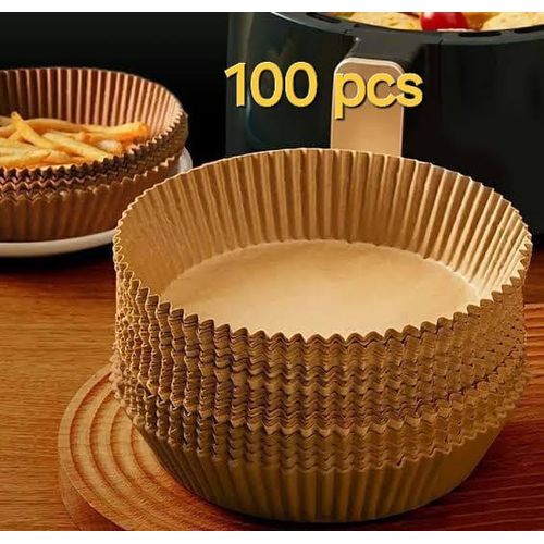 ورق غير لاصق للقلاية الهوائية بتصميم دائري 100 قطعة 16*4.5