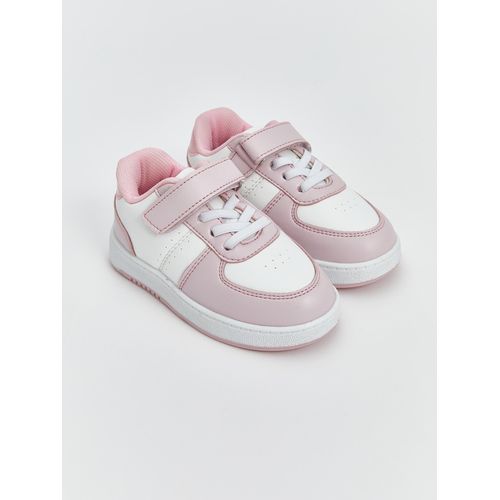 Printed Color Block Velcro Closure Baby Girl Sneakers