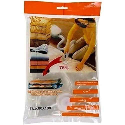 Reusable Travel Vacuum Storage Bags for Clothes Space Saving Vacuum Bag Organizer 100m x 80cm (1)