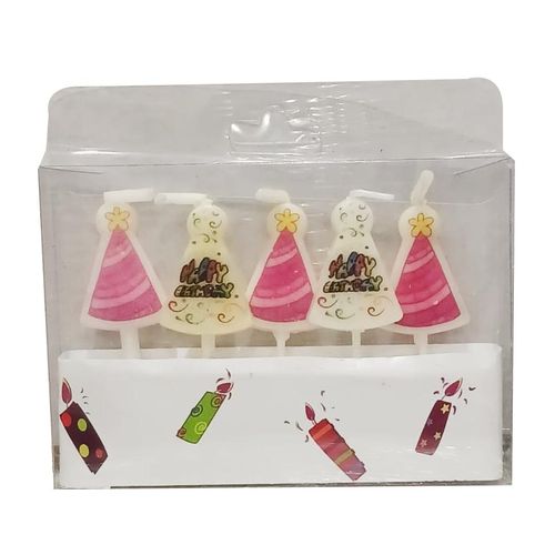 Candles for celebrating birthdays in distinctive shapes, colors (q)