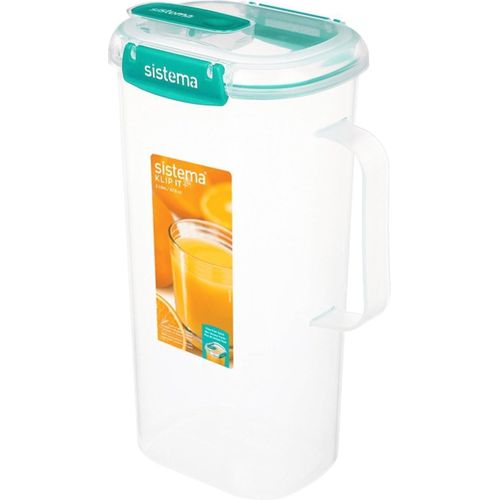 Klip IT Plus Juice Jug, 2 Liter Capacity, Minty Teal