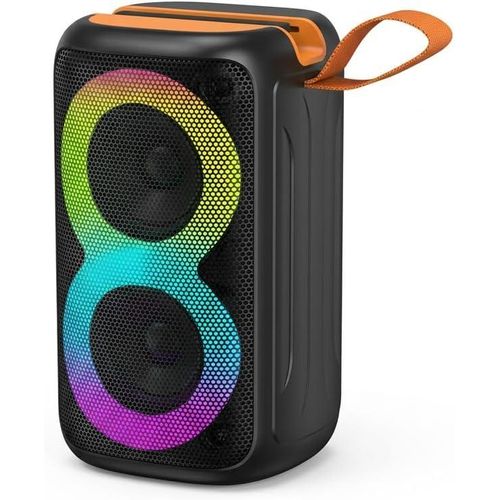 JL23 Portable Bluetooth Speaker with Built-in Phone Holder & RGB LED Effects