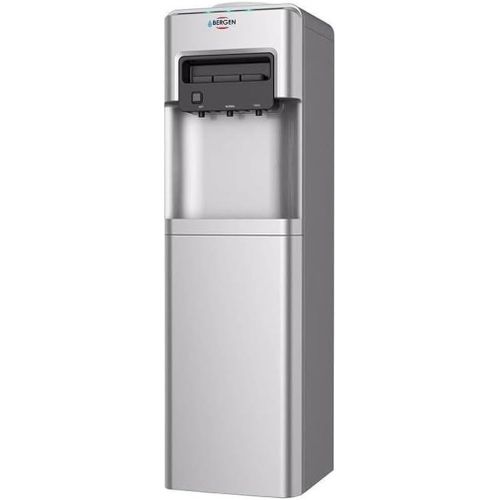 Water Dispenser Cold & Hot & Normal Water, 3 tabs with fridge - BYB518 (Silver)