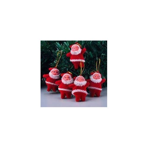 12PCS Red Glitter Santa Claus Christmas Tree Ornaments – Hanging Mini Santa Decorations (5–6cm) – Sparkly Holiday Figurines for Xmas Tree, Gift Wrapping, Party Decor & Home Display – Classic Red Santa Decoration Set