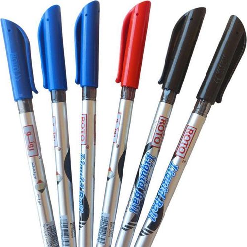 Liquid ballpoint pen, pack of 6 (3 blue, 2 black, 1 red)